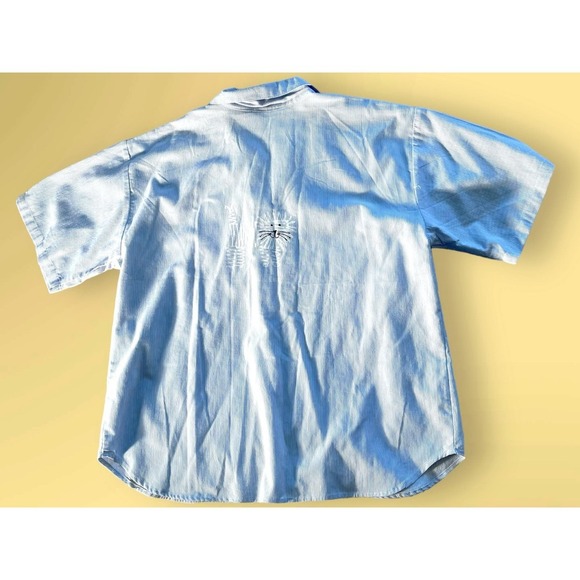 VTG Lauriejo Designs Sailor Strips Hand Painted Lions Novelty Blouse Women's XL - Picture 2 of 12